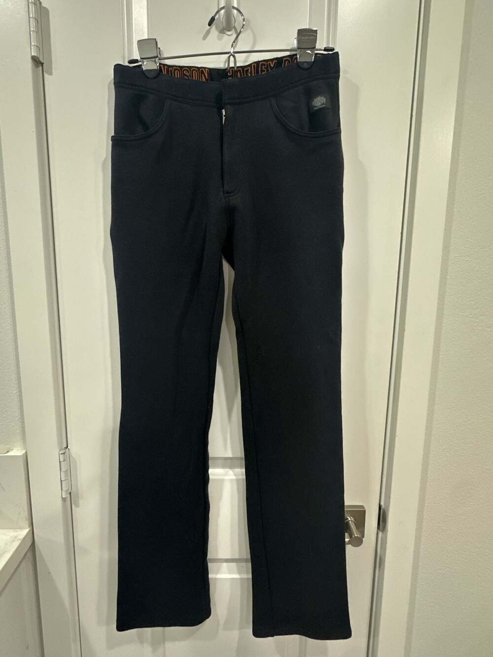 Harley-Davidson Vintage Women's Black Logo Waistband Bootcut Pants